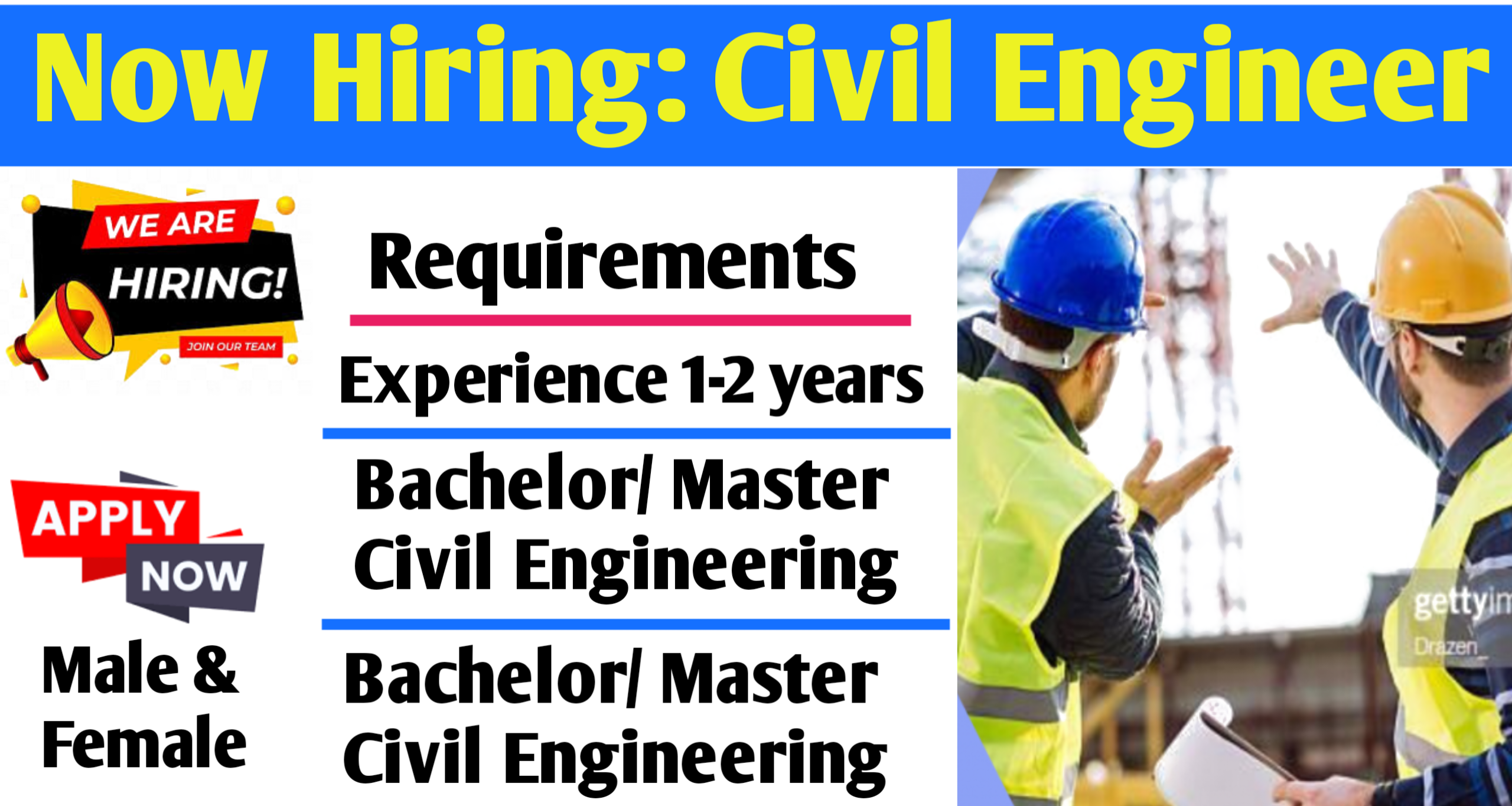 Now Hiring: Civil Engineer (Direct Hire) – High Salary & Immediate Start!