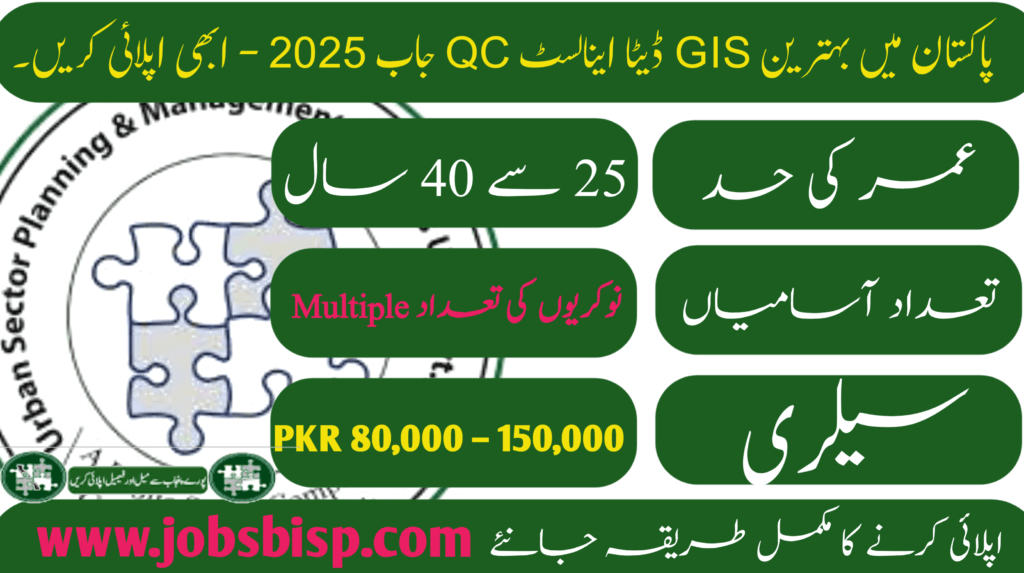 Best GIS Data Analyst QC Job in Pakistan 2025 – Apply Now