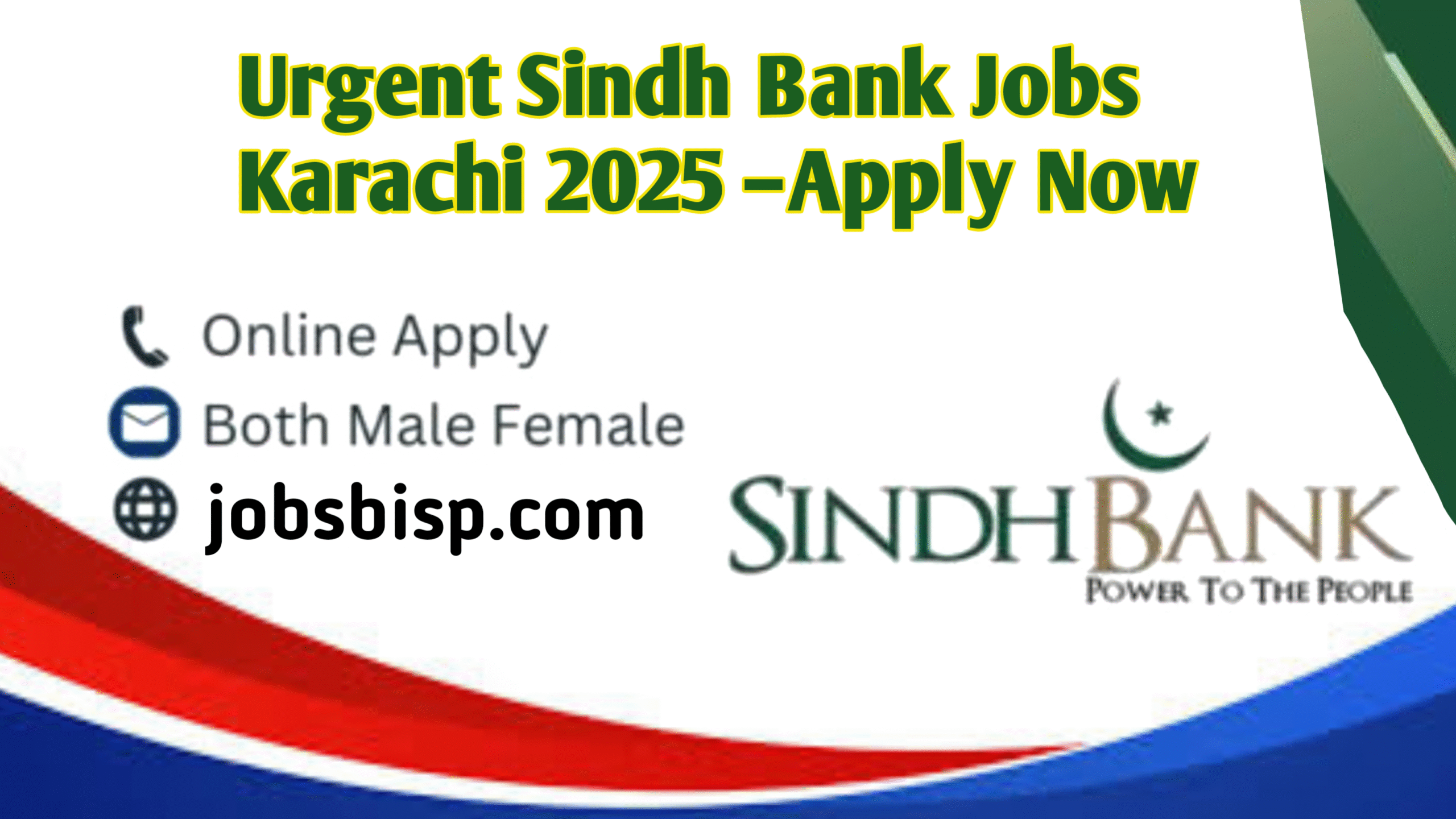 Urgent: Sindh Bank Jobs Karachi 2025 – Apply Now