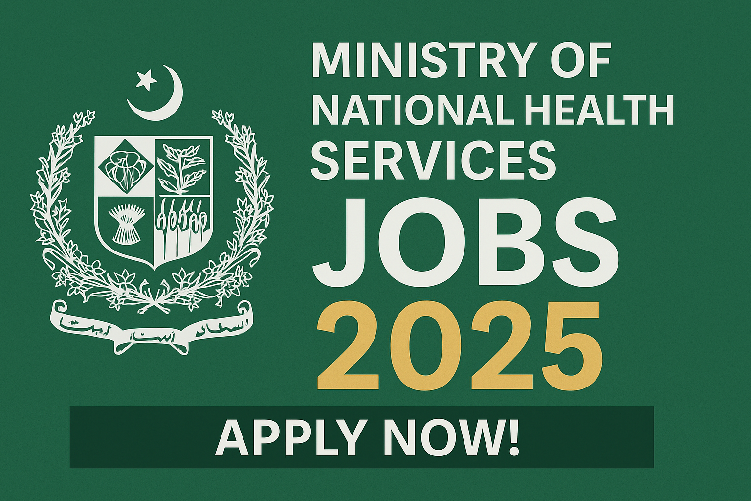 ministry of national health services jobs